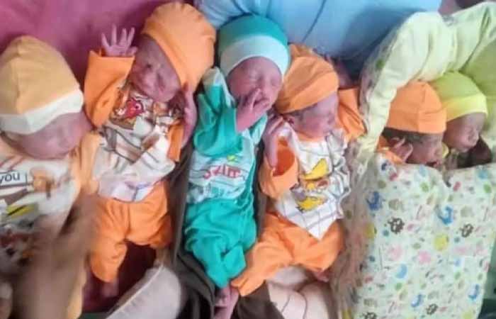 अद्वितीय घटना: महिला ने एक साथ 6 बच्चों को दिया जन्म