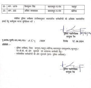 CG POLICE TRANSFER KHABARWAAD.COM