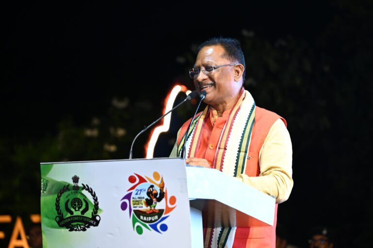 मुख्यमंत्री विष्णुदेव साय आईएफएस ऑफिसर्स एसोसिएशन के कार्यक्रम में हुए शामिल :27वीं अखिल भारतीय वन खेलकूद प्रतियोगिता के खिलाड़ियों से मिले और भूपेंद्र यादव का आभार जताया
