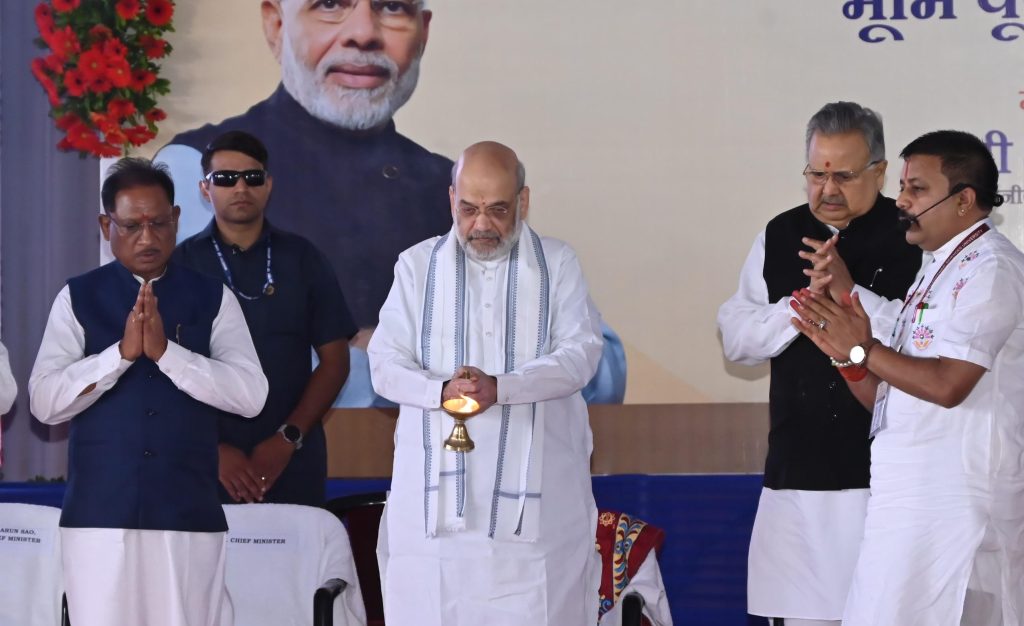 केन्द्रीय गृह मंत्री अमित शाह ने किया एनएफएसयू और एनएफएसएल का भूमिपूजन