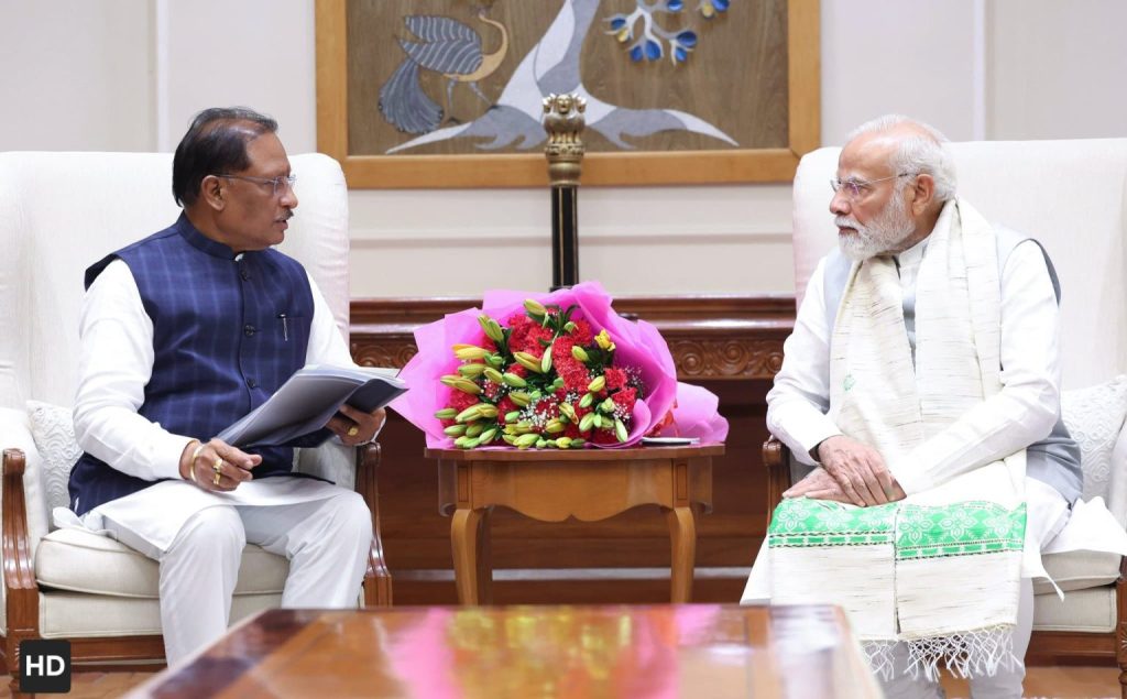 मुख्यमंत्री विष्णु देव साय ने प्रधानमंत्री नरेन्द्र मोदी से बहुउद्देशीय बोधघाट बांध परियोजना और इंद्रावती-महानदी इंटरलिंकिंग परियोजना के संबंध में की चर्चा