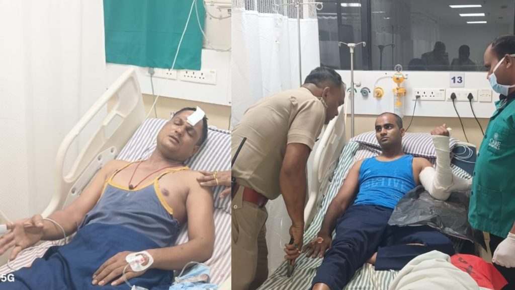 ट्रैफिक ड्यूटी पर तैनात दो जवानों को पिकअप ने मारी टक्कर